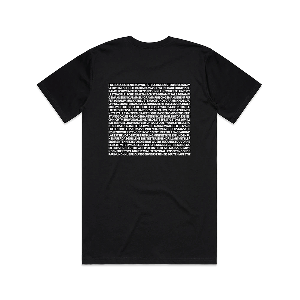 BRATWURST & BAKLAVA • T-Shirt Bundle “Bratwurst-Rezept” • schwarz 